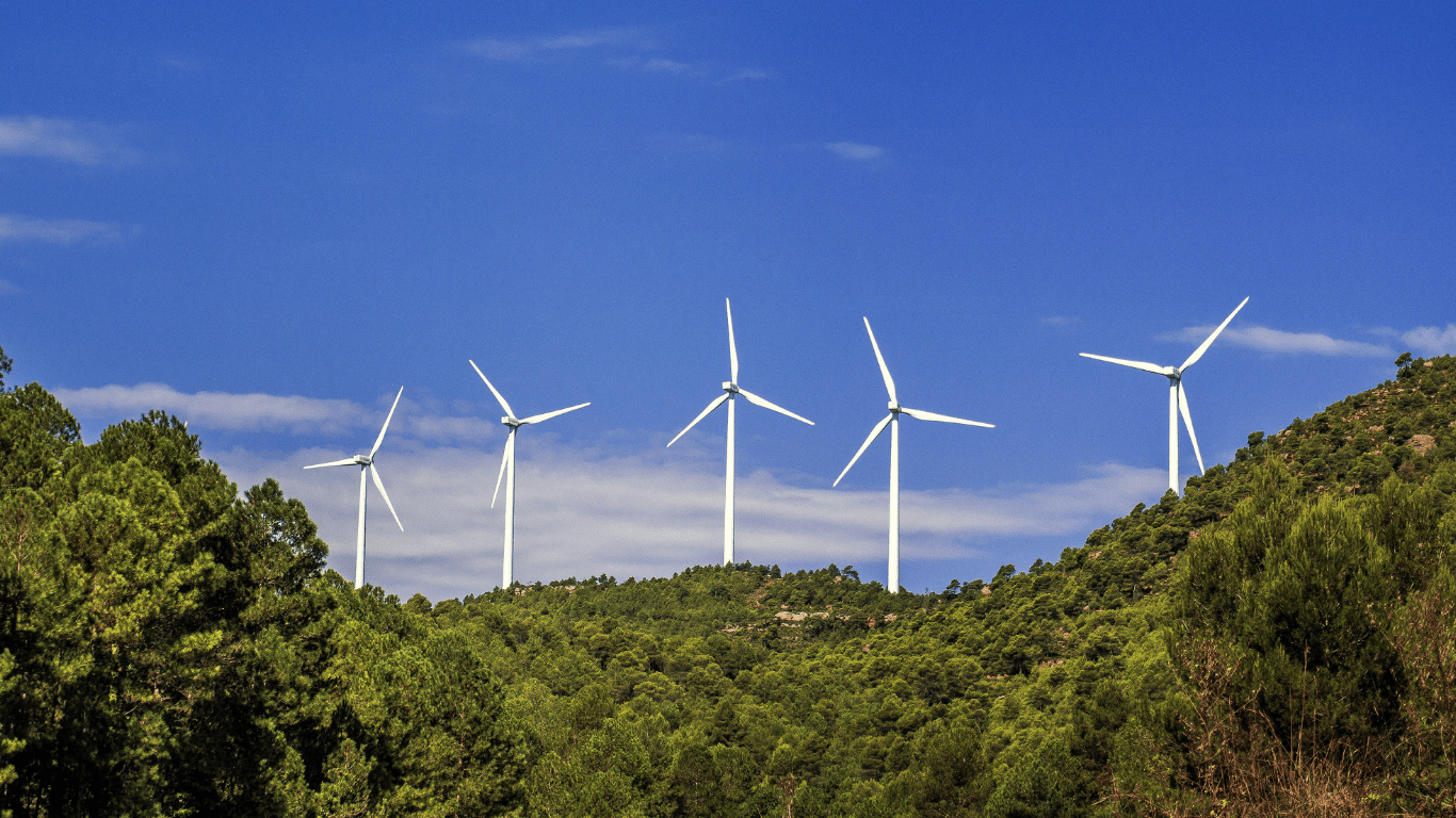 windmill conserving green energy