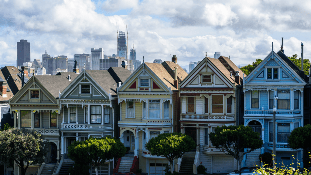 pile of houses in a neighborhood