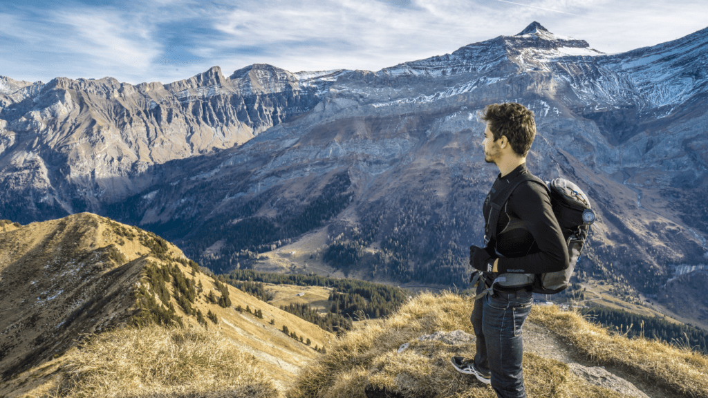 a man doing outdoor activity