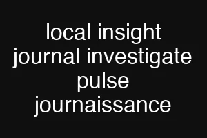 local insight journal investigate pulse journaissance